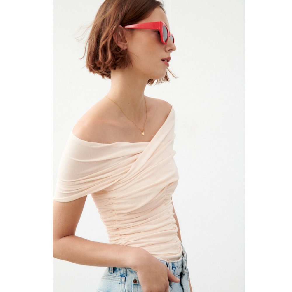 BLOGGER'S FAVE! Zara Draped Knit Bodysuit Sz Small, Medium, Large NWT - Picture 7 of 13